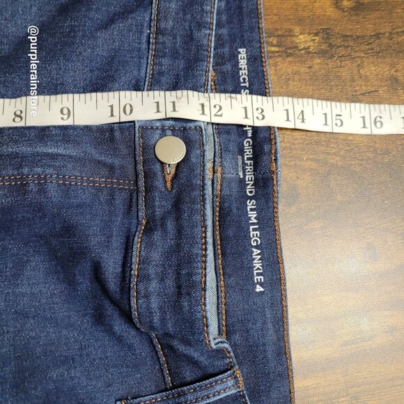 Chico's Jeans 4 = 20 Girlfriend Slim Leg Ankle High Rise Floral Embellished - Picture 7 of 11